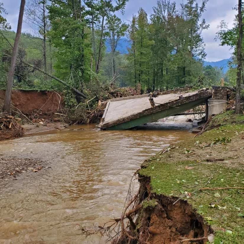 Destruction from Hurricane Helene