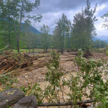 Destruction from Hurricane Helene