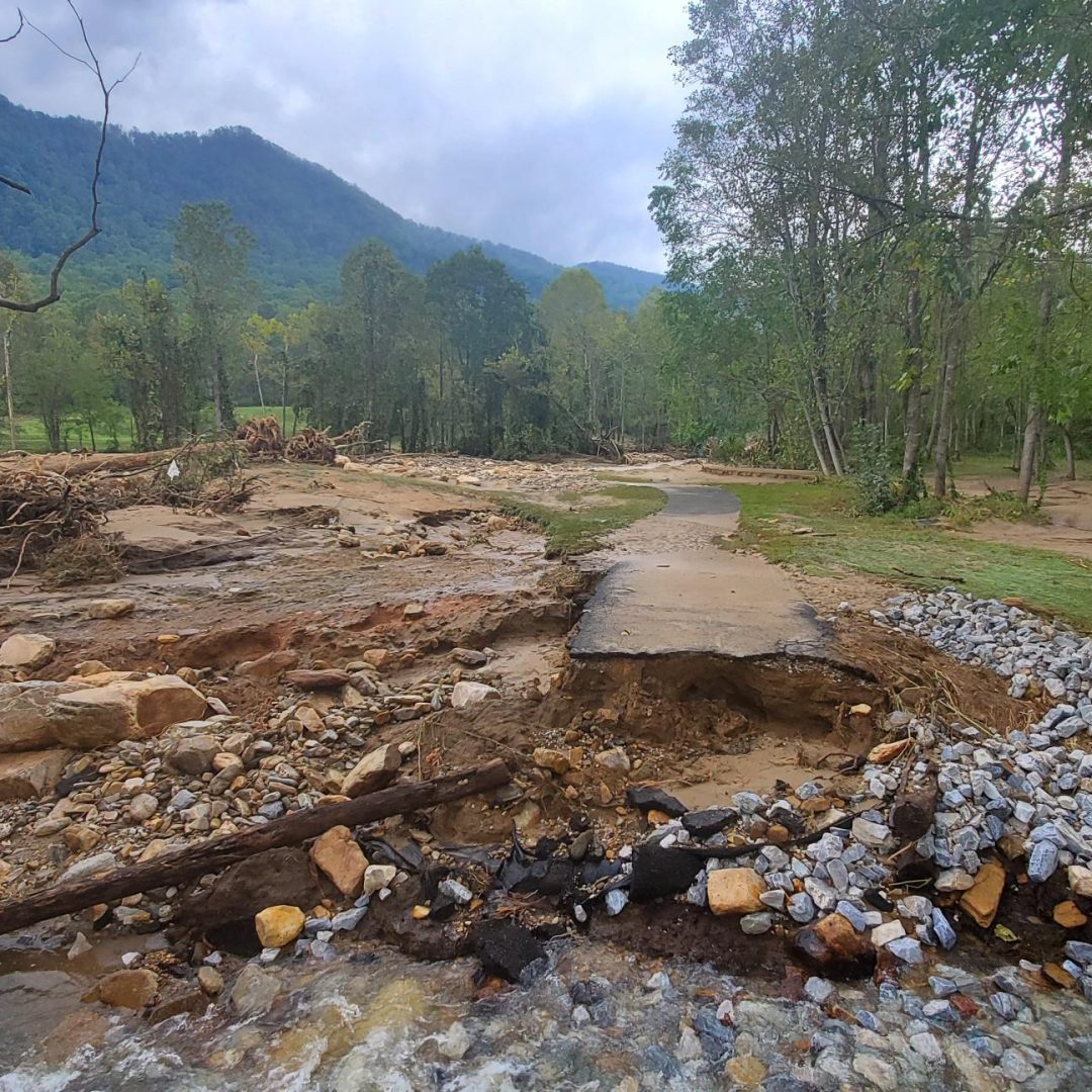 Destruction from Hurricane Helene