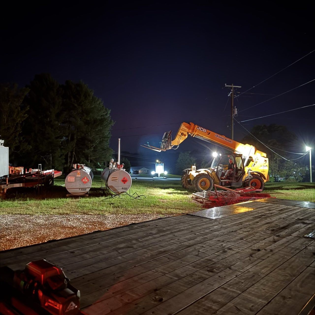 Tanks and equipment donated by Prime Fuel and Phoneiox to make our fuel distribution hubs possible.