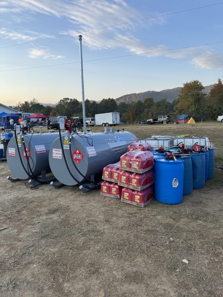 Fuel drop off in Swannanoa, NC.