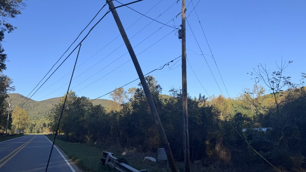 Downed powerlines in WNC.