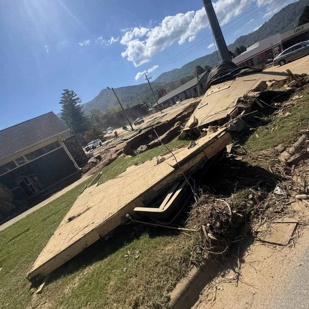 Images from Volunteers Austin and Christy of the hurricane damage.