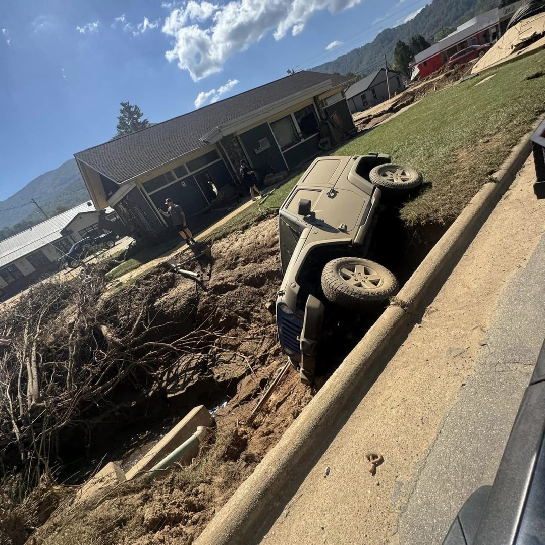 Images from Volunteers Austin and Christy of the hurricane damage.
