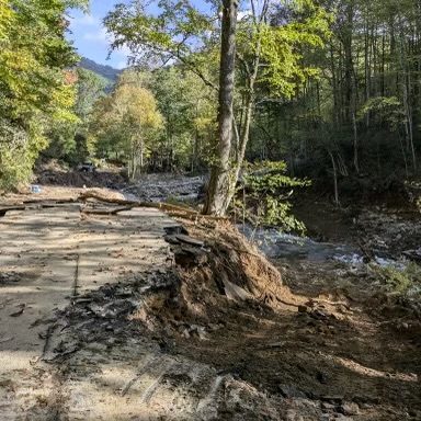 Damage from Hurricane Helene
