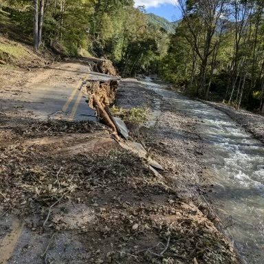 Damage from Hurricane Helene